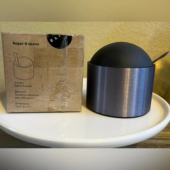 David Tisdale Vintage Elika Sugar Pot and Creamer set with lids and spoon - Picture 10 of 14